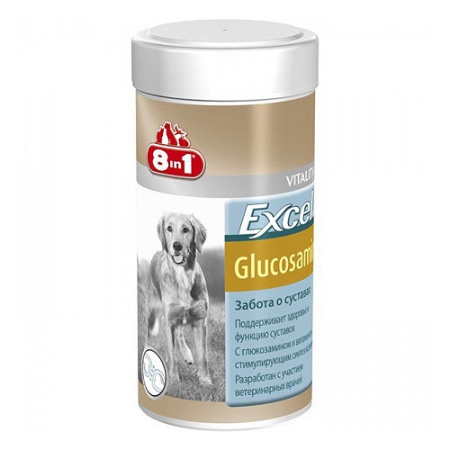 Добавка кормовая 8 в 1 EXCEL Glucosamine для собак уп. 55 табл.