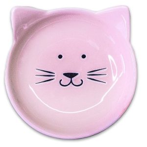 Блюдце Mr.Kranch керамическое  для кошек Мордочка кошки 80 мл розовое
