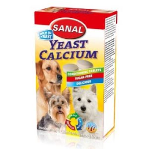 Sanal Yeast Calcium - витаминизированные лакомства для собак (дрожжи и кальций), 100 табл