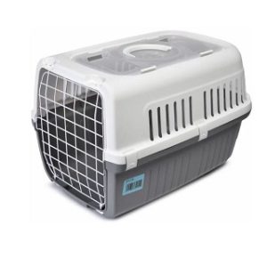 Переноска SAVIC Zephos1 для животных до 5кг 30х31,5х48cм пластик, белая/серая