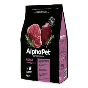 AlphaPet Superpremium Cat Adult Сухой корм для кошек (говядина/печень)