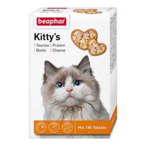 Витаминизированное лакомство Beaphar Kitty's Mix д/кош. с таур./биот/прот. упак.180табл.