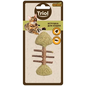 Triol Игрушка для кошек из мататаби "Рыбка", 80мм, серия NATURAL,
