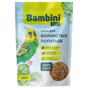 Bambini Pets корм  для волнистых попугайчиков, 400гр