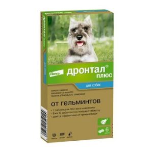 Дронтал Плюс Антигельминтный препарат  для собак со вкусом мяса, цена за 1 табл.
