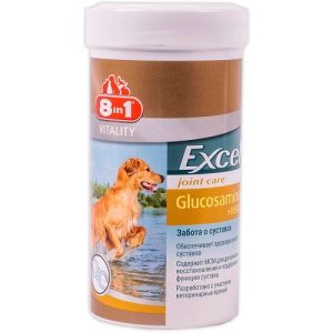 Добавка кормовая 8 в 1 EXCEL Glucosamine  с MSM и витамином С, для собак уп. 55 табл.