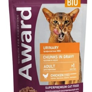 Award Cat Urinary для профилактики мочекаменной болезни у взрослых кошек (Курица в соусе) 85гр.