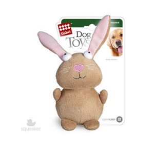 Gigwi Игрушка для собак "Кролик с пищалкой" 16см, серия PLUSH FRIENDZ