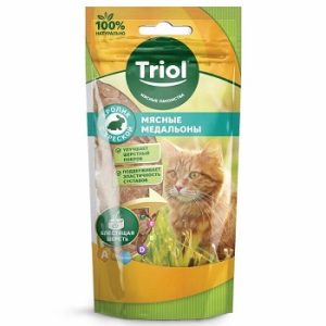 Triol Мини-медальоны для кошек из кролика с треской, 40 г