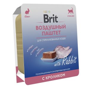 Brit Premium Воздушный паштет для стерилизованных кошек с кроликом, 100гр