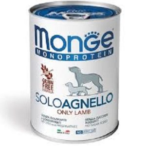Monge Solo Adult Dog влажный корм монобелковый для собак паштет с ягнёнком, 400гр.