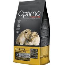 Optima Nova Kitten корм для котят и беременных кошек с курицей