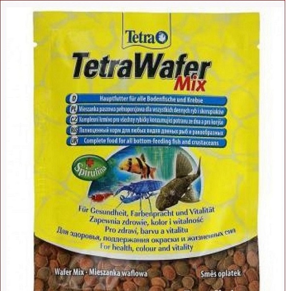 Корм Tetra Wafer Mix Корм для травоядных,хищных и донных рыб с добавлением креветок 15 гр