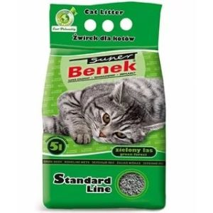 Super Benek Компакт "Зелёный лес" наполнитель бентонитовый комкующийся с ароматом хвои, 5л
