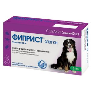 ФИПРИСТ Спот Он Капли от блох и клещей для собак весом свыше 40 кг,  за 1 пипетку