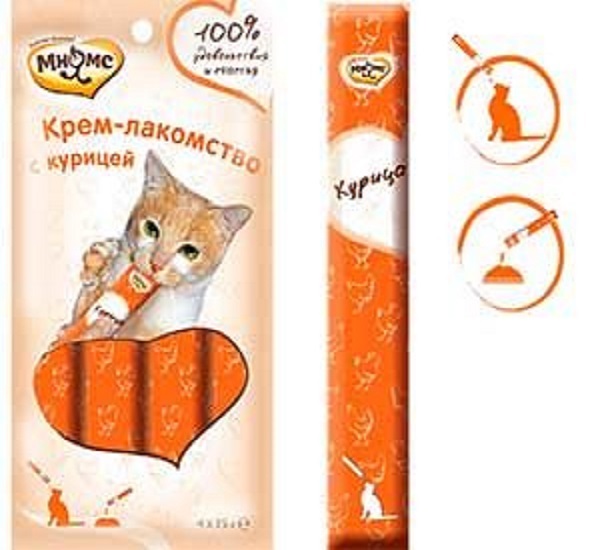 "Мнямс" Крем-лакомство для кошек с курицей 15гр