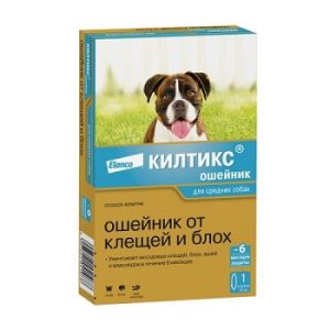 КИЛТИКС (Elanco) ошейник от блох и клещей инсектоакарицидный для средних собак и щенков, 48 см