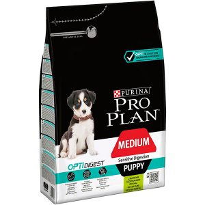 Pro Plan Puppy Sensitive Корм сухой для щенков средних пород с чувствительным пищеварением (Ягненок)