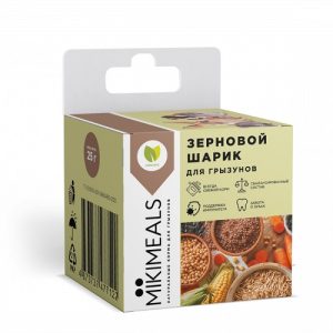 Лакомство для грызунов MIKIMEALS "Зерновой шарик", 25 г