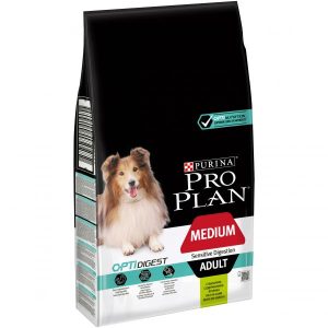 Pro Plan Adult Medium Корм сухой для собак средних пород с чувствительным пищеварением (Ягненок)