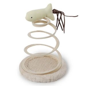 Игрушка для кошек Подставка с рыбкой на пружинке 25,5х15х15см.