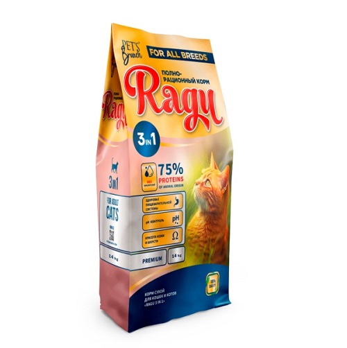 Pet's Brunch Ragu 3 in 1 Adult Cats Сухой корм для взрослых кошек