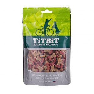 Лакомство для собак "Titbit" Косточки мясные с индейкой и ягнёнком 145 гр.