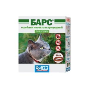 БАРС Ошейник инсектоакарицидный для кошек (35 см) АВЗ (Фипронил + дифлубензурон)