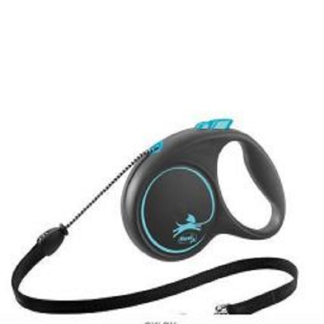 Поводок-рулетка "Flexi" "Black Design" ХS, трос 3 м , для собаки до 8 кг, синий