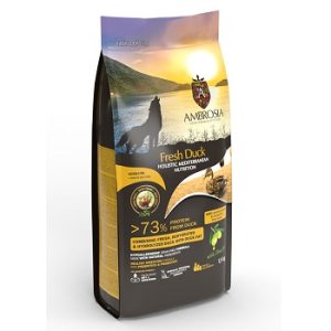 AMBROSIA Mediterranean Adult Монопротеиновый корм для собак с чувствительным пищеварением (утка)