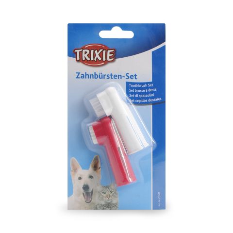 Набор "Trixie" для чистки зубов для собак и кошек (2 щётки)