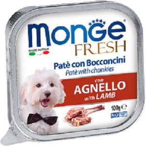 Monge Dog Fresh Корм влажный для собак в виде паштета с ягненком 100 г