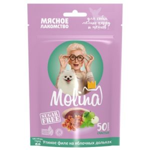 Molina Лакомство Утиное филе на яблочных дольках для собак мелких пород и щенков