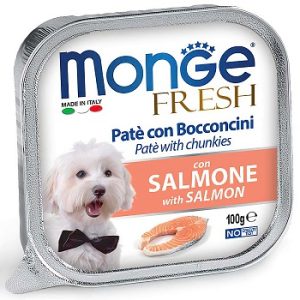 Monge Dog Fresh Корм влажный для собак в виде паштета с лососем 100гр.