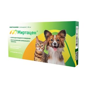 МИРТАЦЕН 1,88 мг д/собак мелких пород и кошек д/коррекции и восстановления  аппетита, упак.30таб.