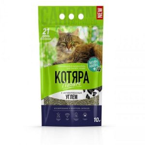 Наполнитель "Pi-Pi Bent" Котяра с активированным углем, 4.2 кг, 10 л