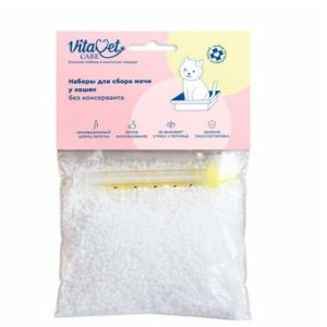 VitaVet Care набор для сбора мочи у кошек, наполнитель без консерванта для всех типов анализа,  220г