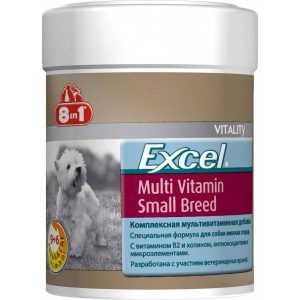 Мультивитамины для взрослых собак мелких пород 8in1 EXCEL Multi Vitamin Small Breed, упак.70 табл.