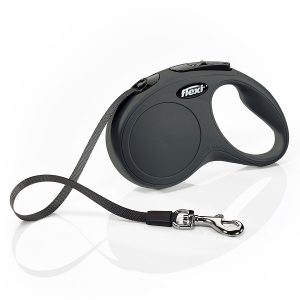 Поводок-рулетка "Flexi" " New Classic"  L ремень 5 м до 50 кг, чёрный